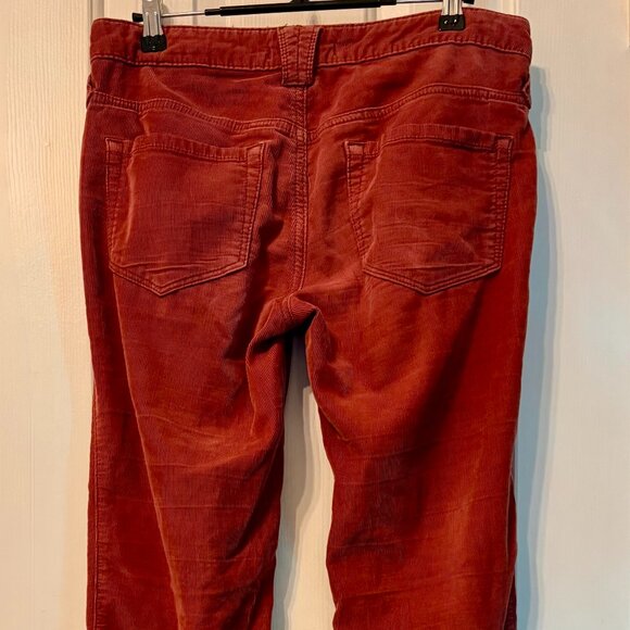 Free People Karma Corduroy Exaggerate Flare Jeans – Red Dahlia, Size 27 - Picture 12 of 14